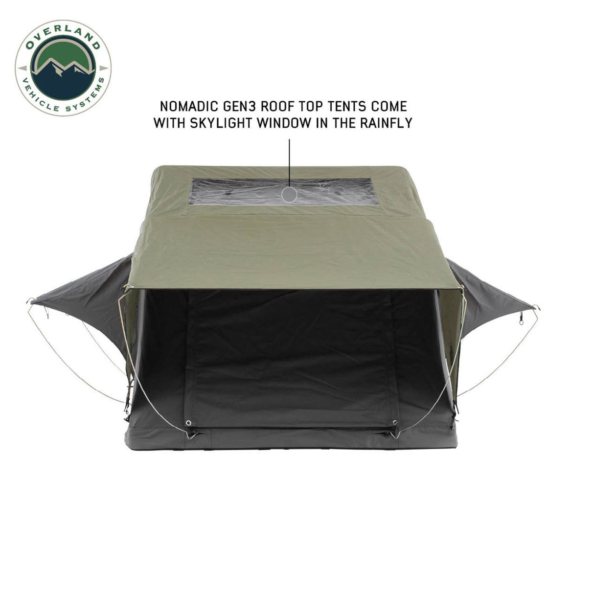 HD Nomadic 4 Extended Soft Shell Roof Top Tent, Grey Body & Green Rainfly