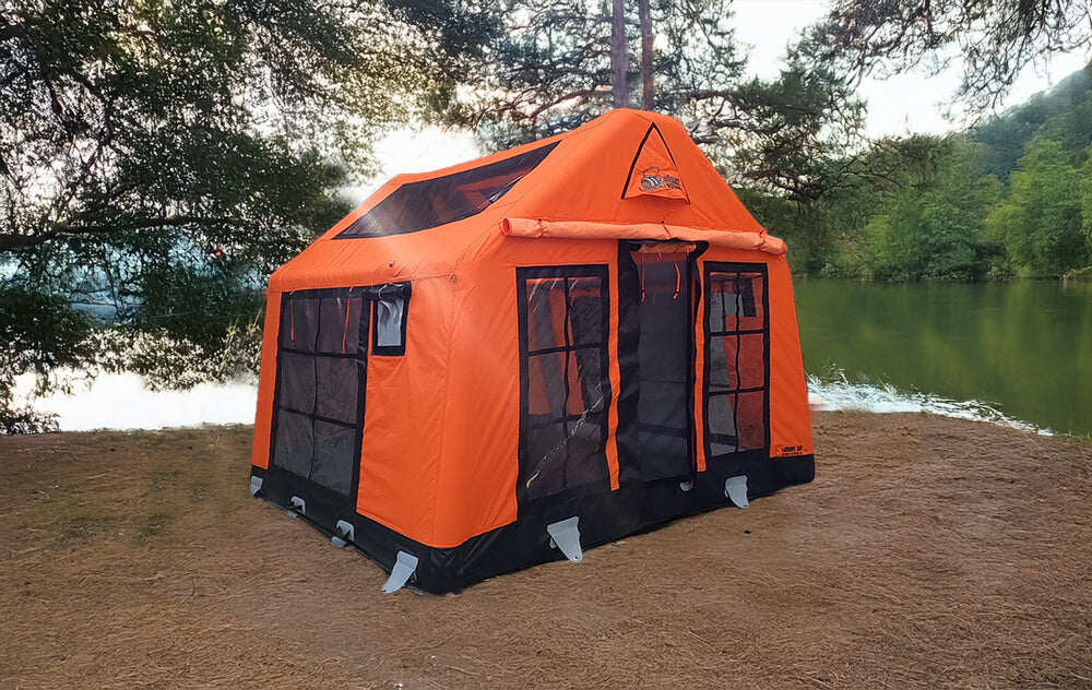 Premium Inflatable 5–6 Person Canvas Glamping Safari Tent — All-Season Lodge