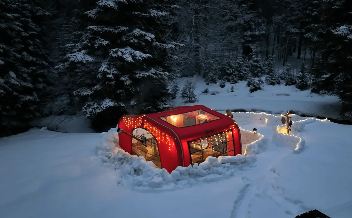 Air Capsule Premium Glamping Canvas Capsule Lodge Tent — 8–10 Person All-Season Inflatable Shelter