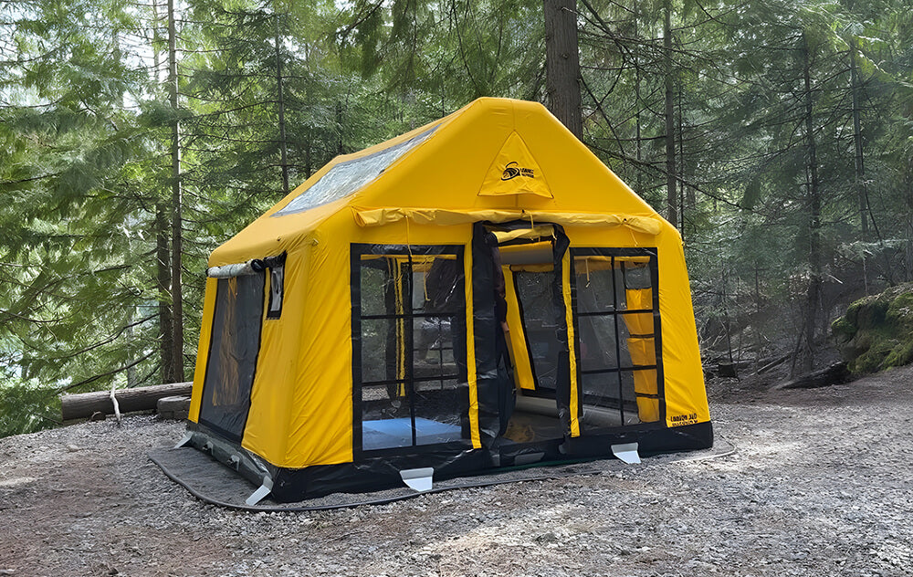 Premium Inflatable 5–6 Person Canvas Glamping Safari Tent — All-Season Lodge