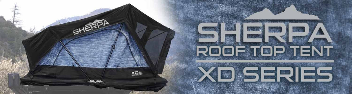 XD Sherpa Hybrid Soft Shell Roof Top Tent, Blue Body & Black Rainfly