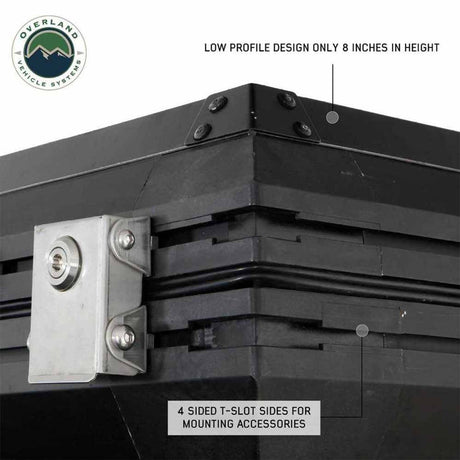 HD Sidewinder Side Load Aluminum Hard Shell Roof Top Tent, Grey Body & Green Trim