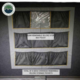 HD Sidewinder Side Load Aluminum Hard Shell Roof Top Tent, Grey Body & Green Trim