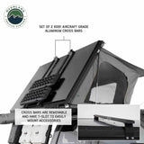 HD Sidewinder Side Load Aluminum Hard Shell Roof Top Tent, Grey Body & Green Trim