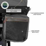 HD Sidewinder Side Load Aluminum Hard Shell Roof Top Tent, Grey Body & Green Trim