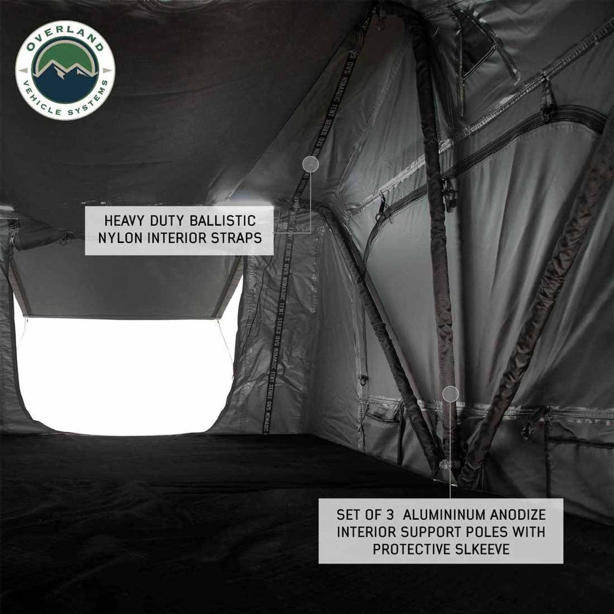 HD Nomadic 3 Extended Soft Shell Roof Top Tent, Grey Body & Green Rainfly