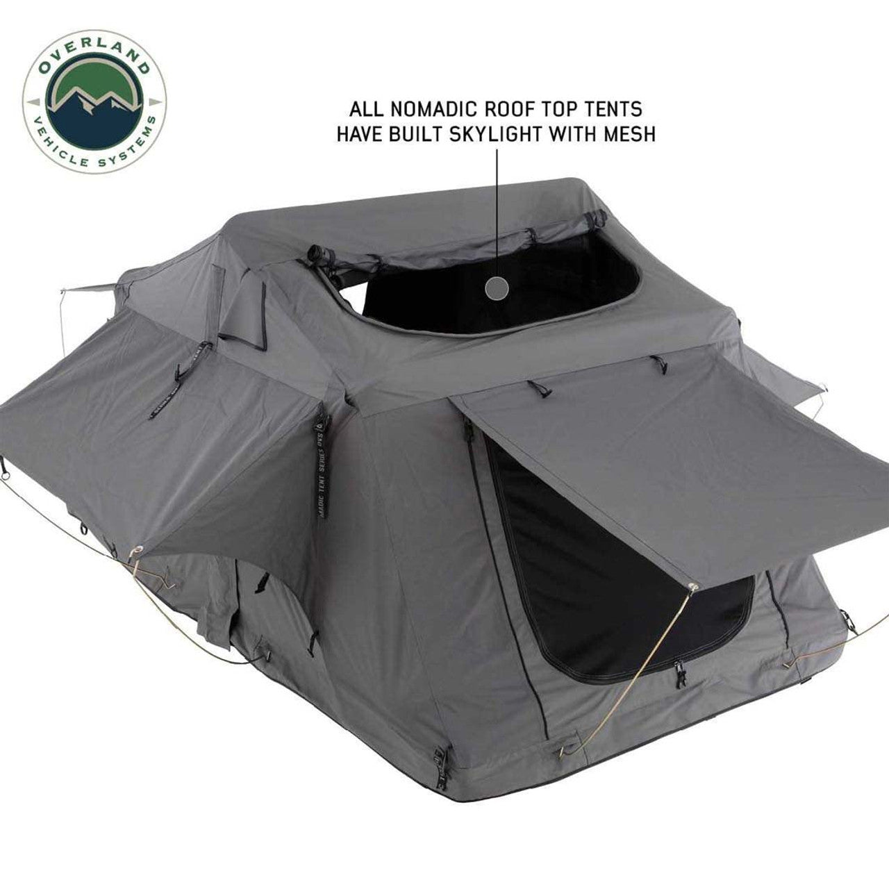 HD Nomadic 3 Standard Soft Shell Roof Top Tent, Grey Body & Green Rainfly