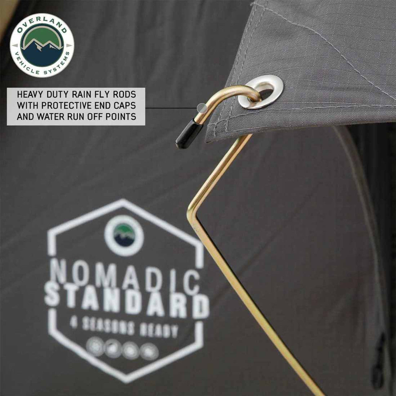 HD Nomadic 2 Standard Soft Shell Roof Top Tent, Grey Body & Green Rainfly