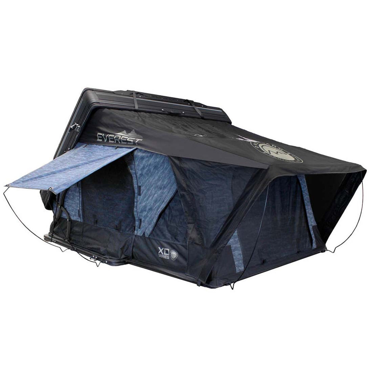 XD Everest Cantilever Aluminum Roof Top Tent, Blue Body & Black Rainfly