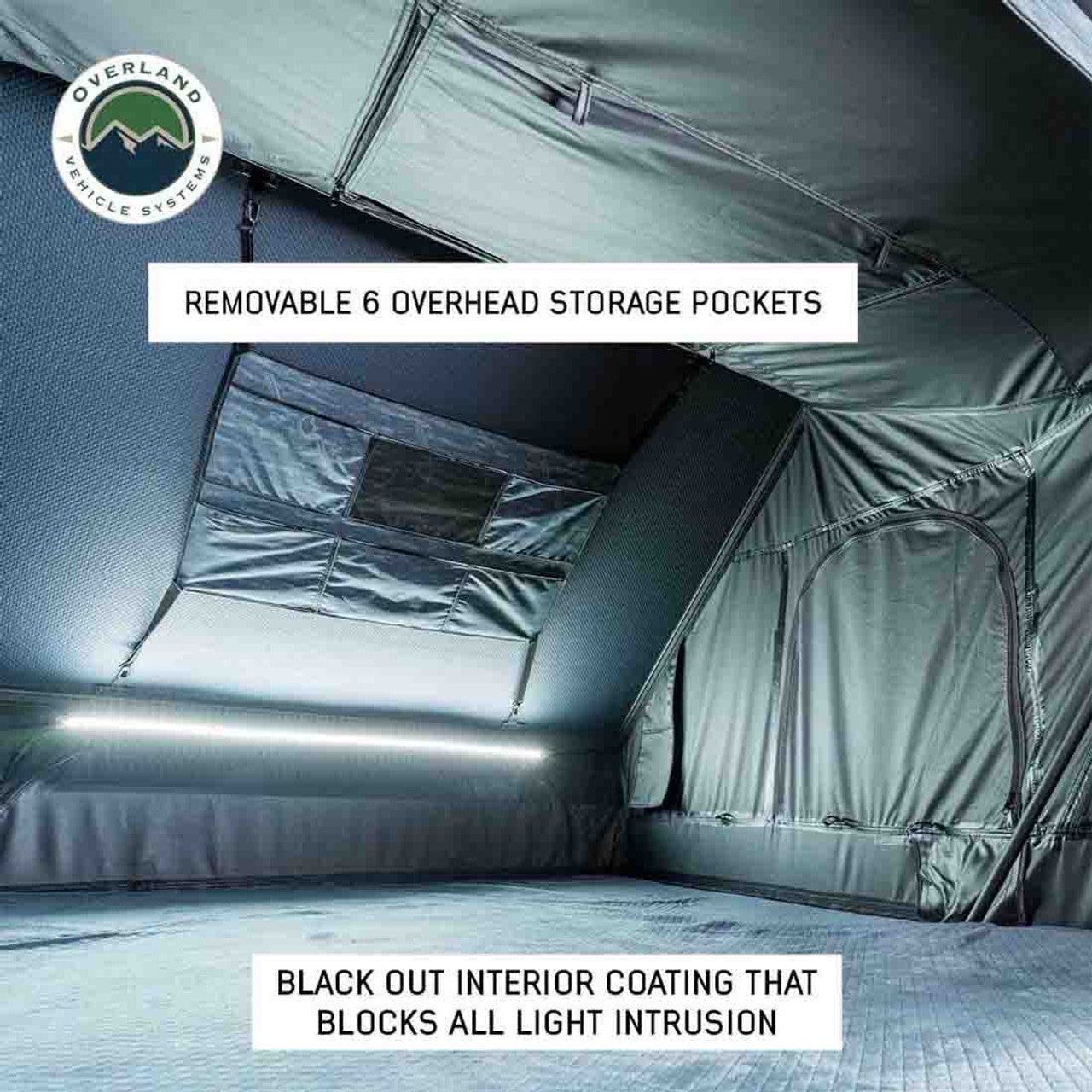 XD Everest Cantilever Aluminum Roof Top Tent, Blue Body & Black Rainfly