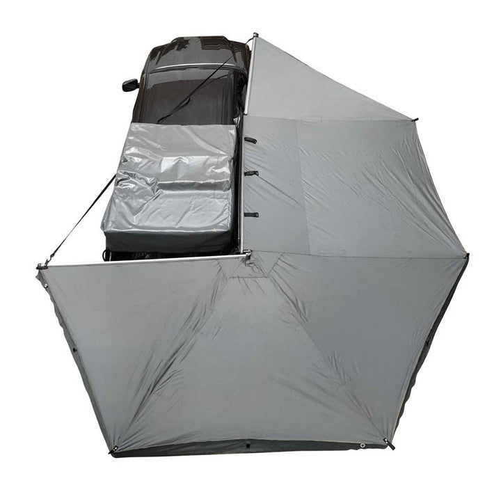 HD Nomadic 270 LTE Awning - Driver Side - Dark Gray with Black Travel Cover Universal