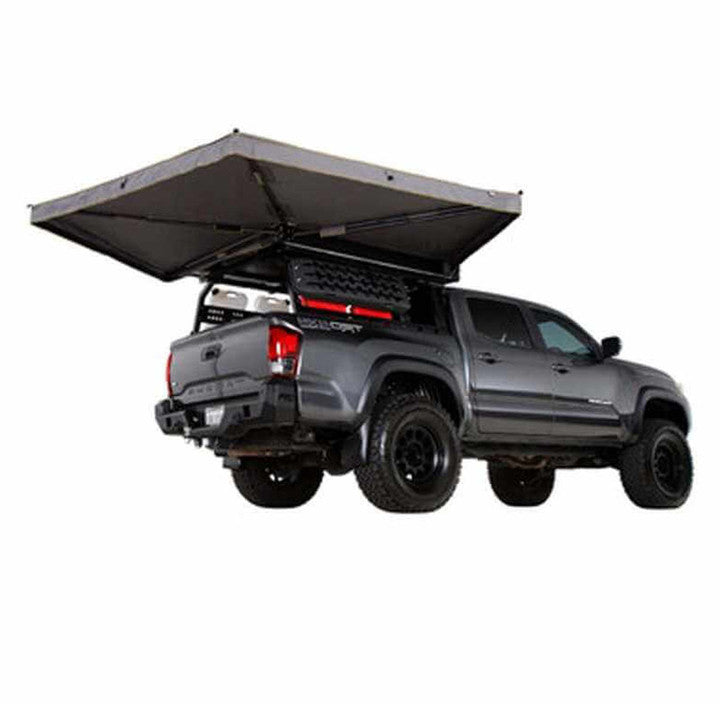 HD Nomadic 270 LTE Awning - Driver Side - Dark Gray with Black Travel Cover Universal