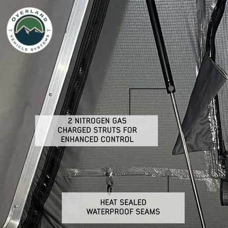 HD Bushveld II Cantilever Hard Shell Roof Top Tent Grey Body & Tan Rainfly