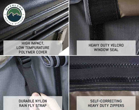 HD Bushveld II Cantilever Hard Shell Roof Top Tent Grey Body & Tan Rainfly