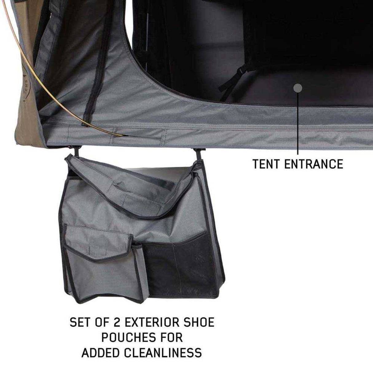 HD Bushveld II Cantilever Hard Shell Roof Top Tent Grey Body & Tan Rainfly