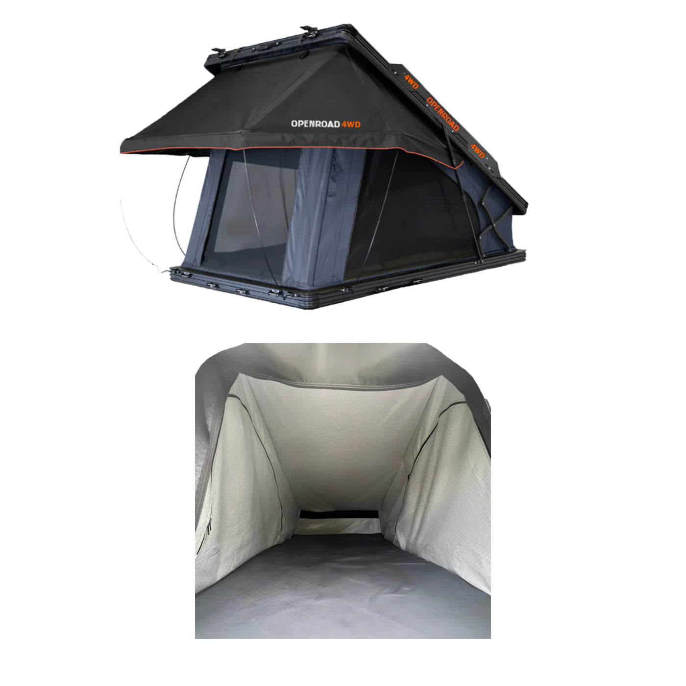 OPENROAD PeakRoof LT Series – Aluminum Hard Shell Roof Top Tent for 2–3 Campers