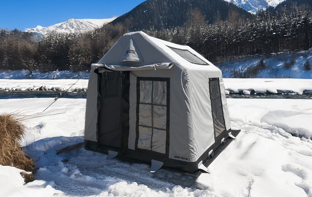 London Prestige 4-Season Inflatable Canvas Air Tent for 3–4 People