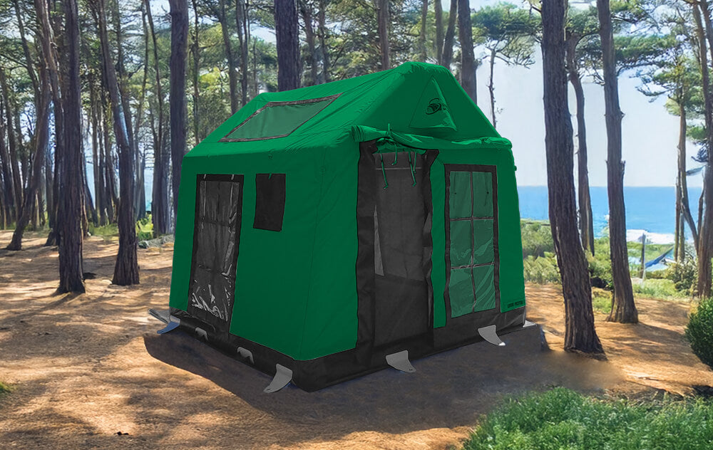 London Prestige 4-Season Inflatable Canvas Air Tent for 3–4 People