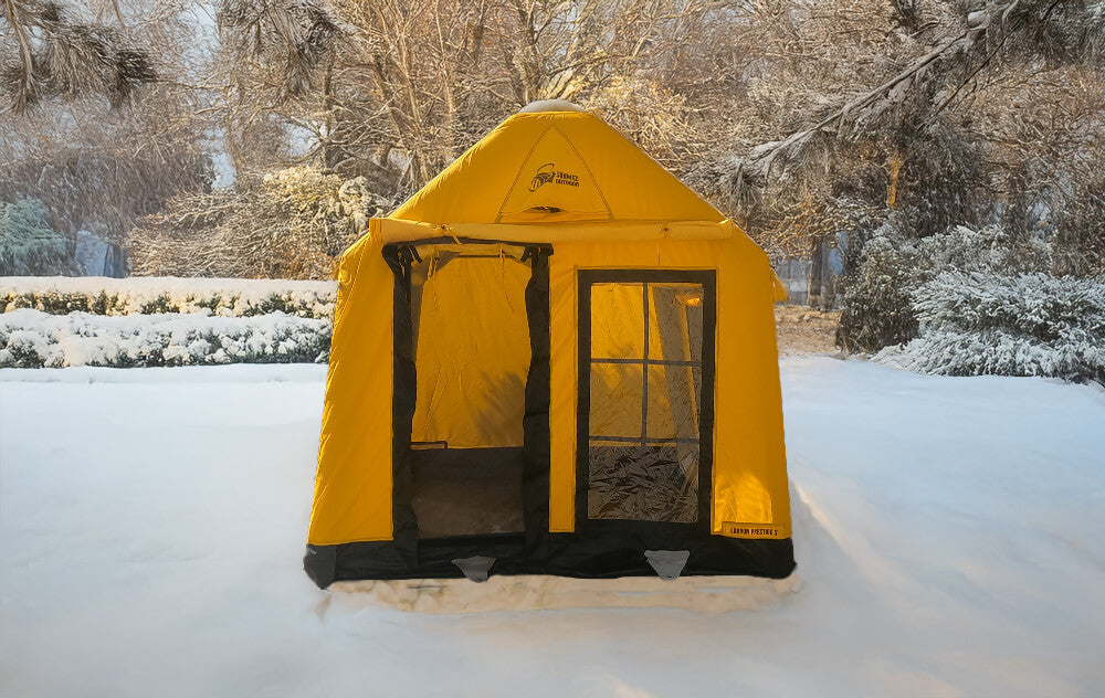 London Prestige 4-Season Inflatable Canvas Air Tent for 3–4 People