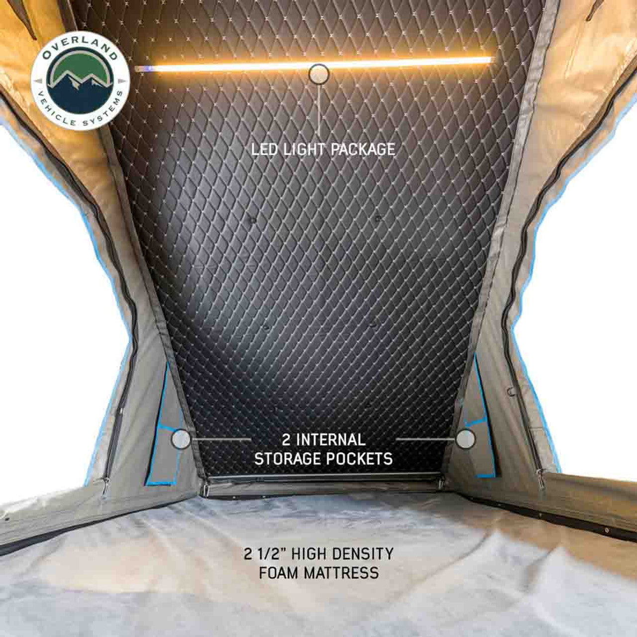 MagPak Overland Camper Shell Roof Top Tent Combo with Lights, Molle Panels