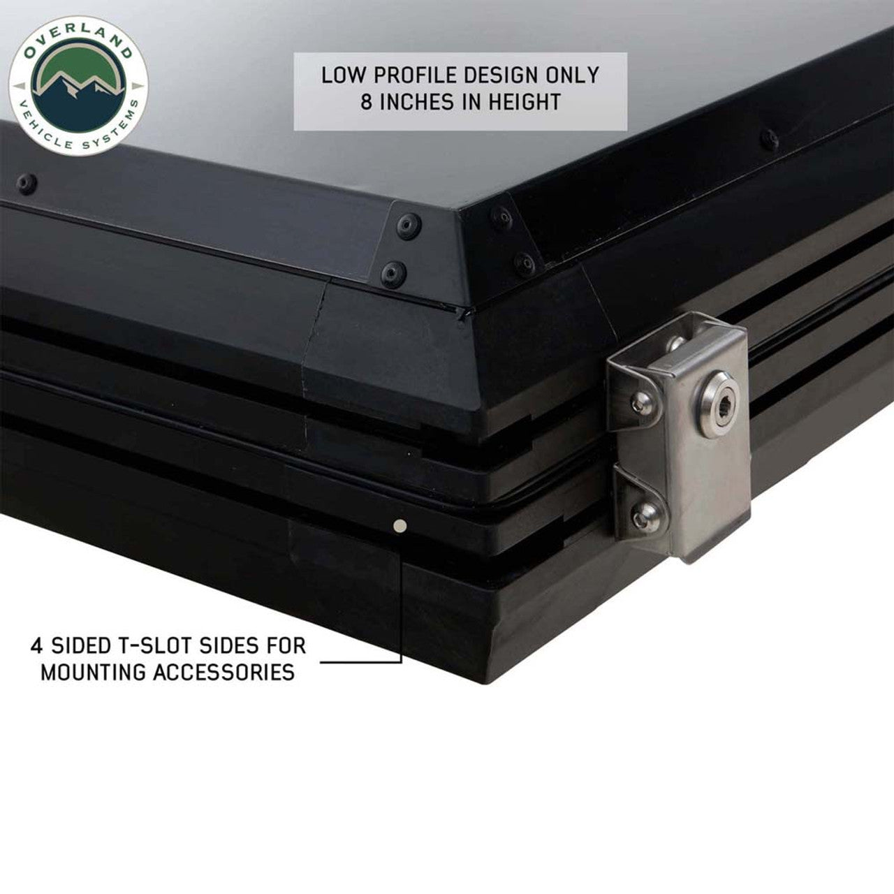 HD Mamba Clam Shell Aluminum Hard Shell Roof Top Tent, Grey Body & Green Trim