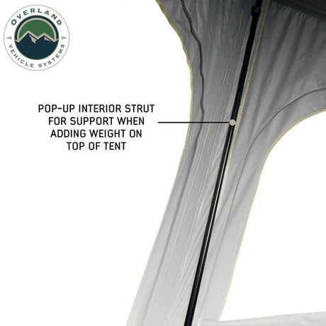 HD Mamba Clam Shell Aluminum Hard Shell Roof Top Tent, Grey Body & Green Trim