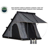 HD Mamba Clam Shell Aluminum Hard Shell Roof Top Tent, Grey Body & Green Trim