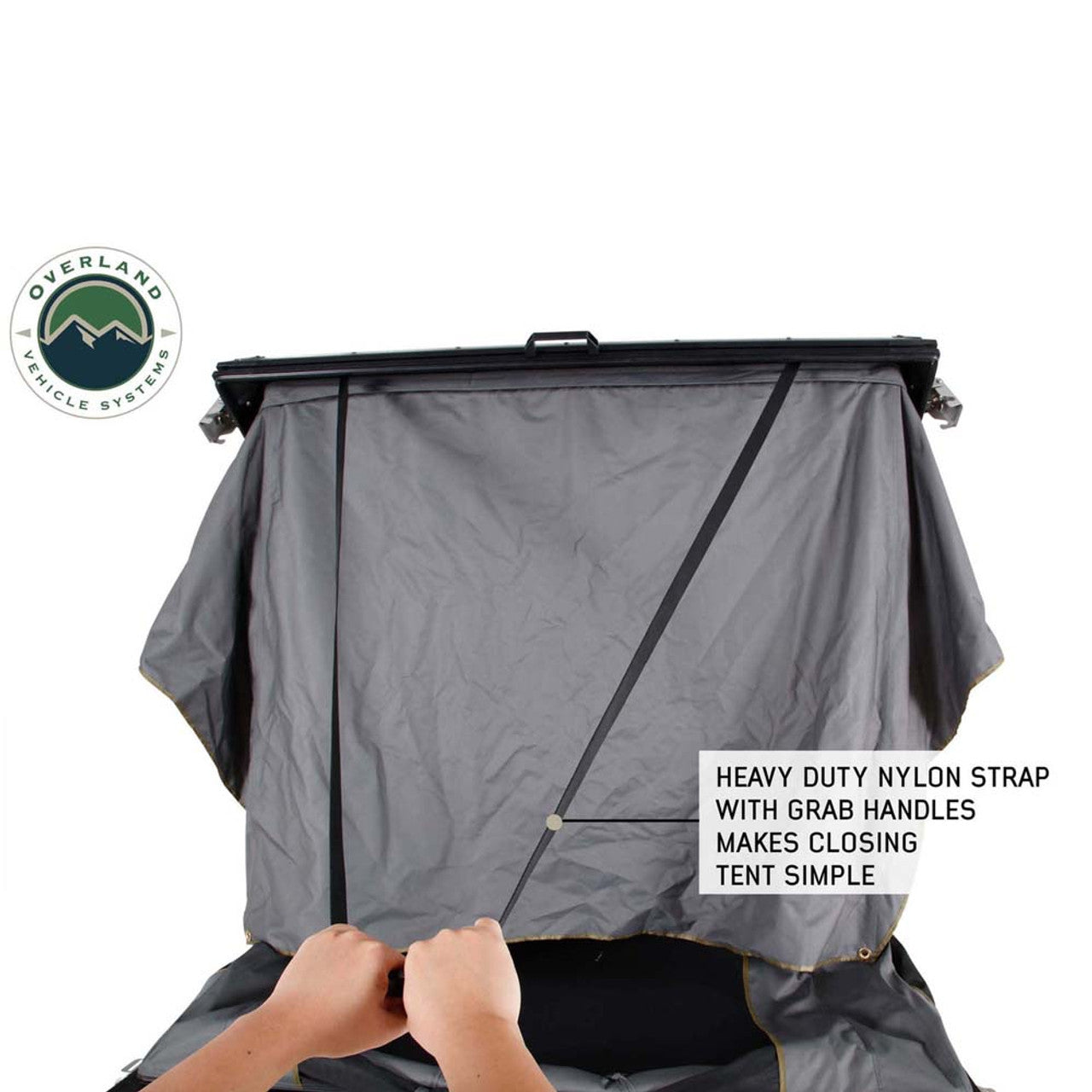 HD Mamba Clam Shell Aluminum Hard Shell Roof Top Tent, Grey Body & Green Trim