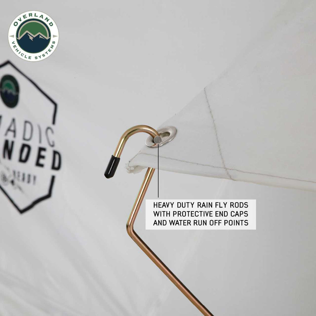 HD Nomadic 3 Arctic White Extended Soft Shell Roof Top Tent, White Body Dark Grey Rainfly