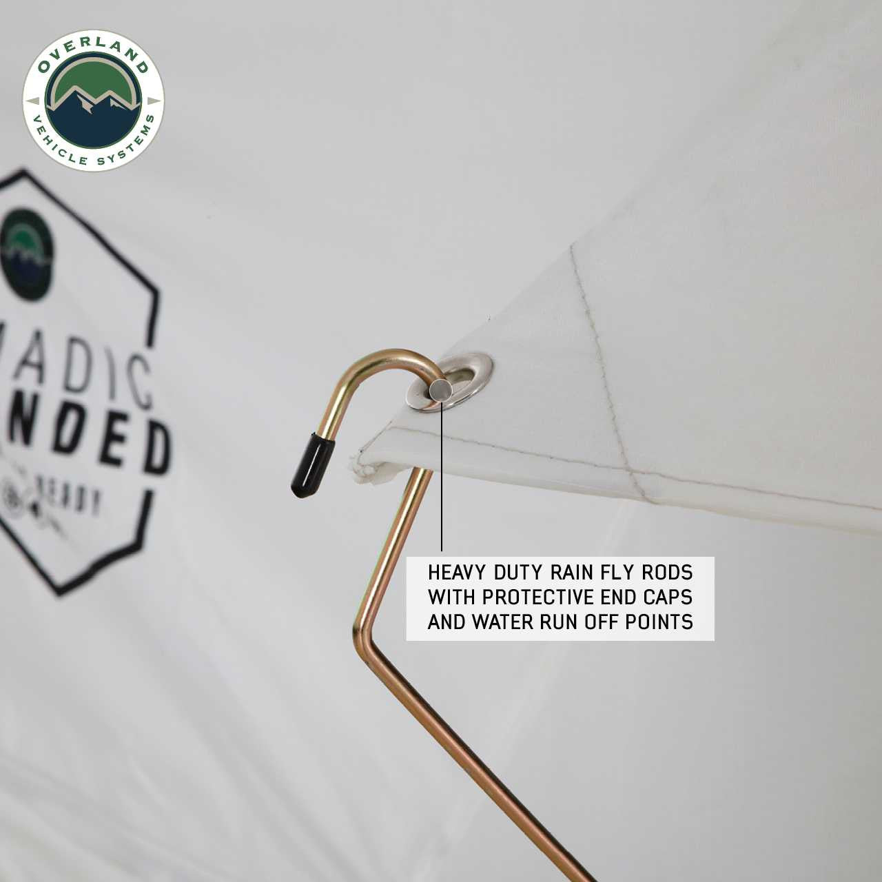 HD Nomadic 3 Arctic White Extended Soft Shell Roof Top Tent, White Body Dark Grey Rainfly