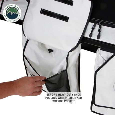 HD Nomadic 3 Arctic White Extended Soft Shell Roof Top Tent, White Body Dark Grey Rainfly