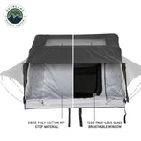 HD Nomadic 3 Arctic White Extended Soft Shell Roof Top Tent, White Body Dark Grey Rainfly