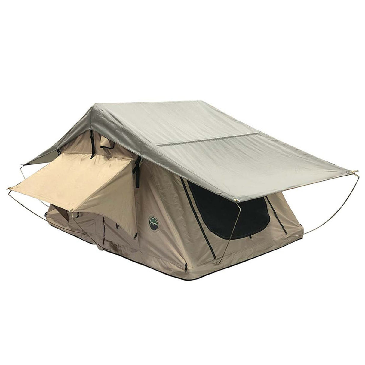 LD TMBK 3 Soft Shell Roof Top Tent, Tan Body & Green Rainfly