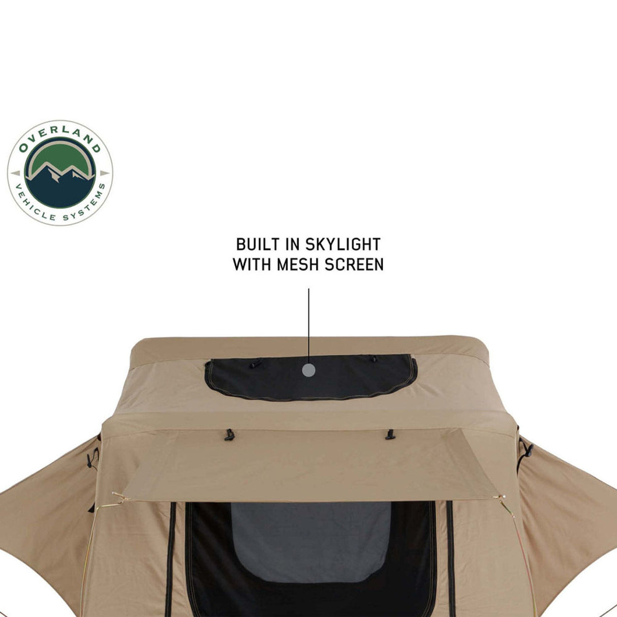 LD TMBK 3 Soft Shell Roof Top Tent, Tan Body & Green Rainfly