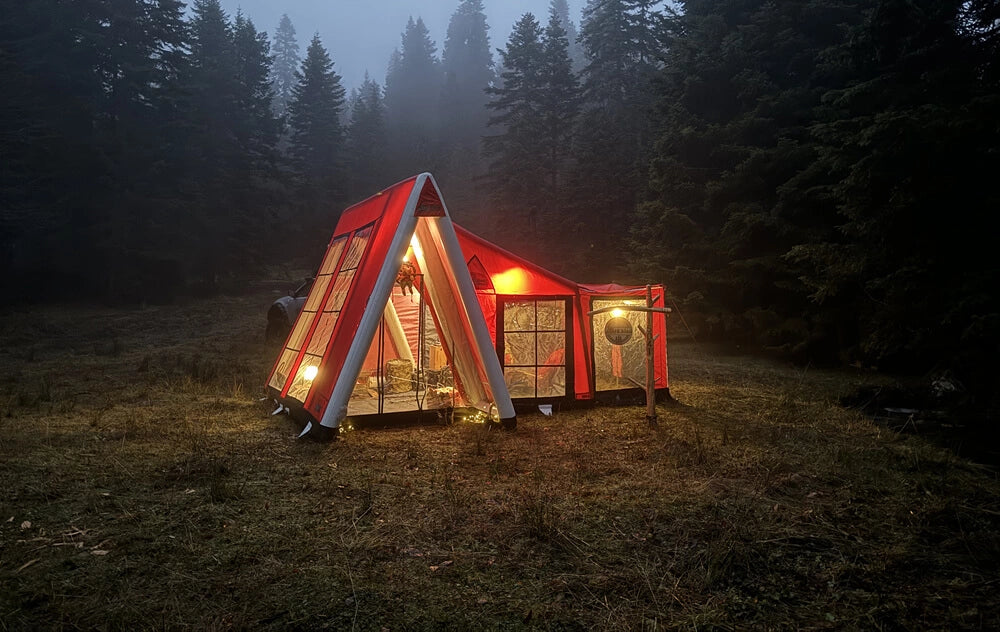 Air Aquila Premium Glamping Safari Tent — 10–12 Person All-Season Inflatable Canvas Lodge