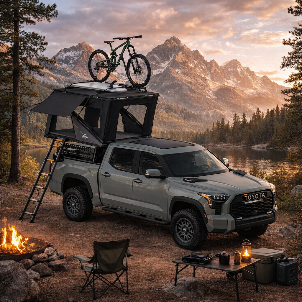 Tuff Stuff Alpine 61 Aluminum Hard Shell Rooftop Tent, 2-3 Person