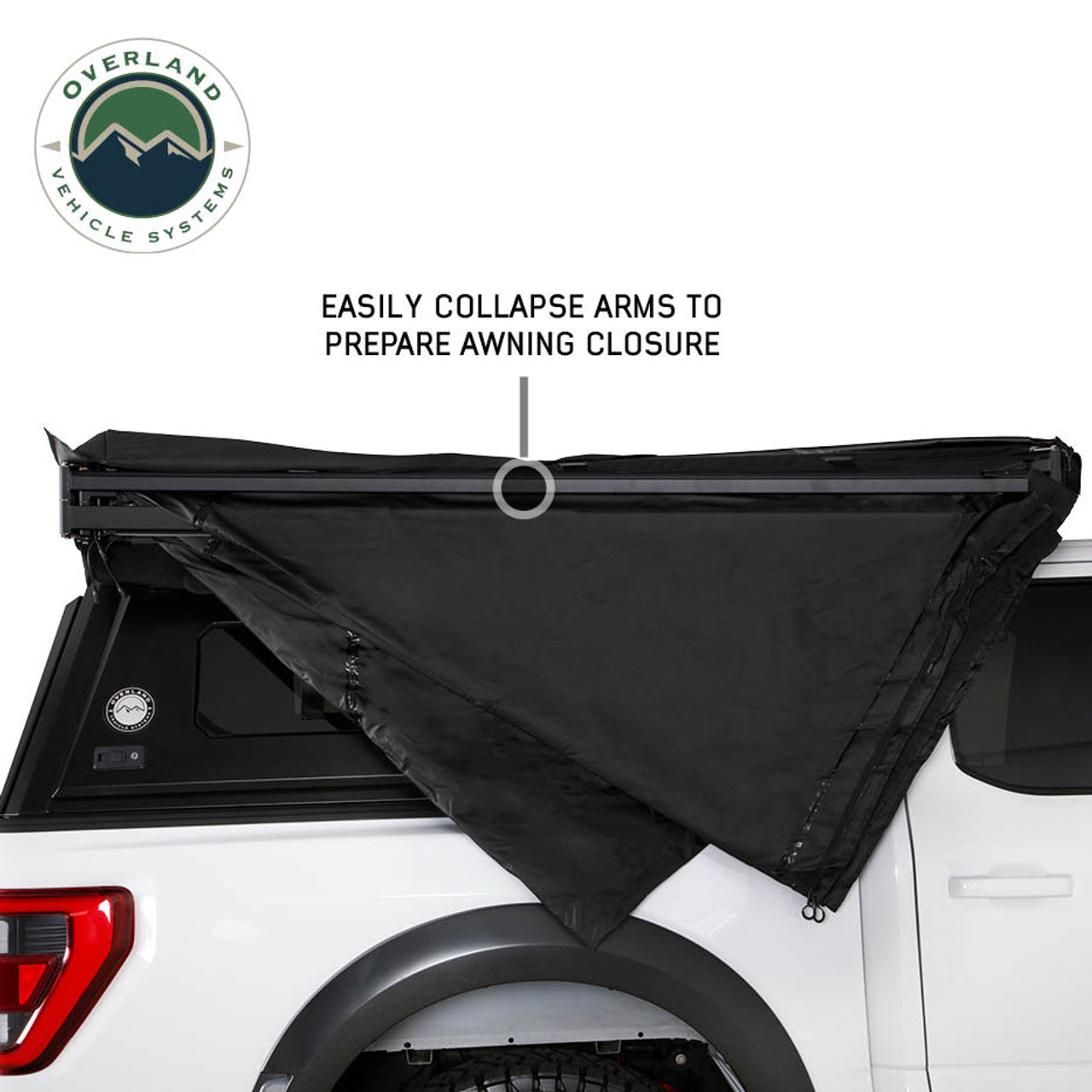 XD Nomadic 270 Degree Awning W/Lights & Black Out - Black Body, Grey Trim & Black Travel Cover