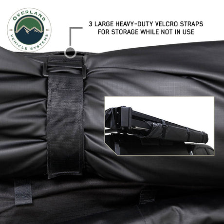 XD Nomadic 270 Degree Awning W/Lights & Black Out - Black Body, Grey Trim & Black Travel Cover