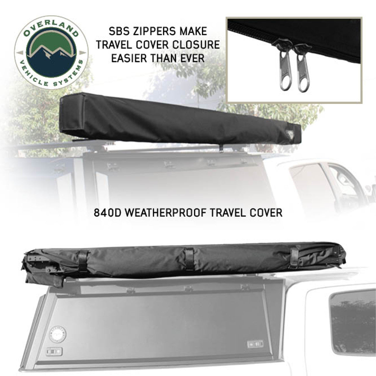 XD Nomadic Self-Deploying 90 Degree Awning with Lights & Black Out Fabric Universal