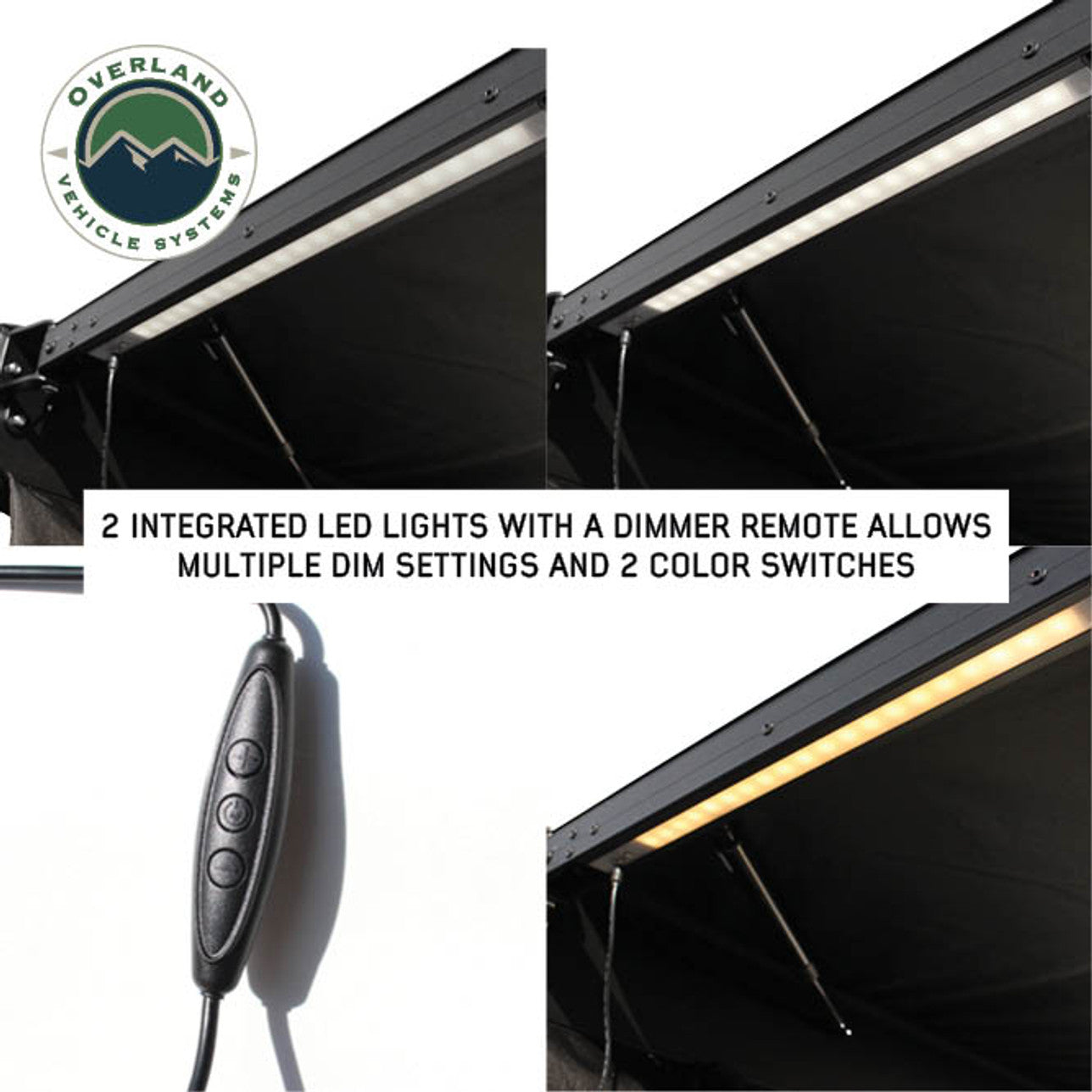 XD Nomadic Self-Deploying 90 Degree Awning with Lights & Black Out Fabric Universal