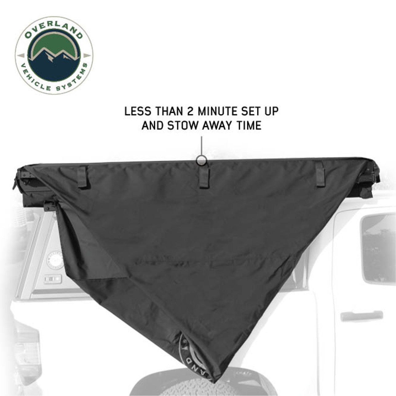 XD Nomadic Self-Deploying 90 Degree Awning with Lights & Black Out Fabric Universal