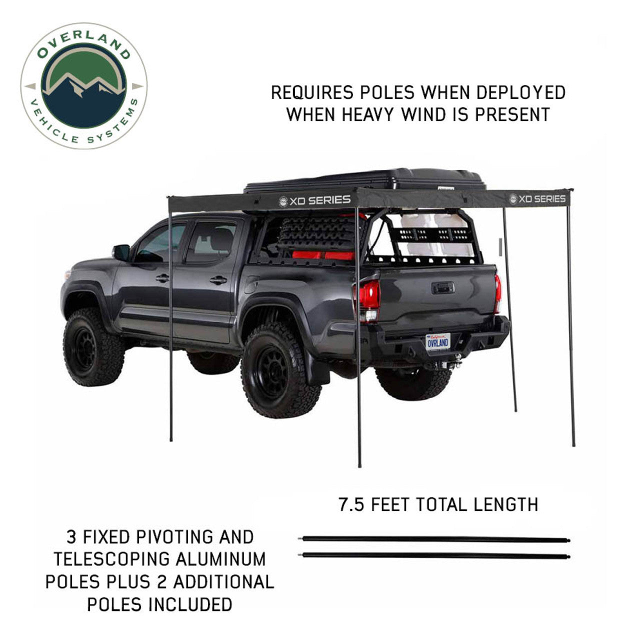 XD Nomadic 270 LTE Awning - Black Fabric and Travel Cover