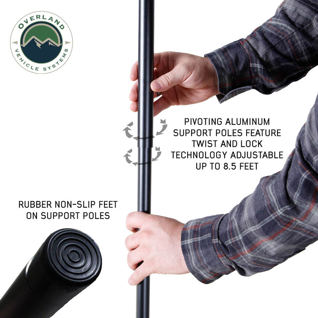 XD Nomadic 270 LTE Awning - Black Fabric and Travel Cover