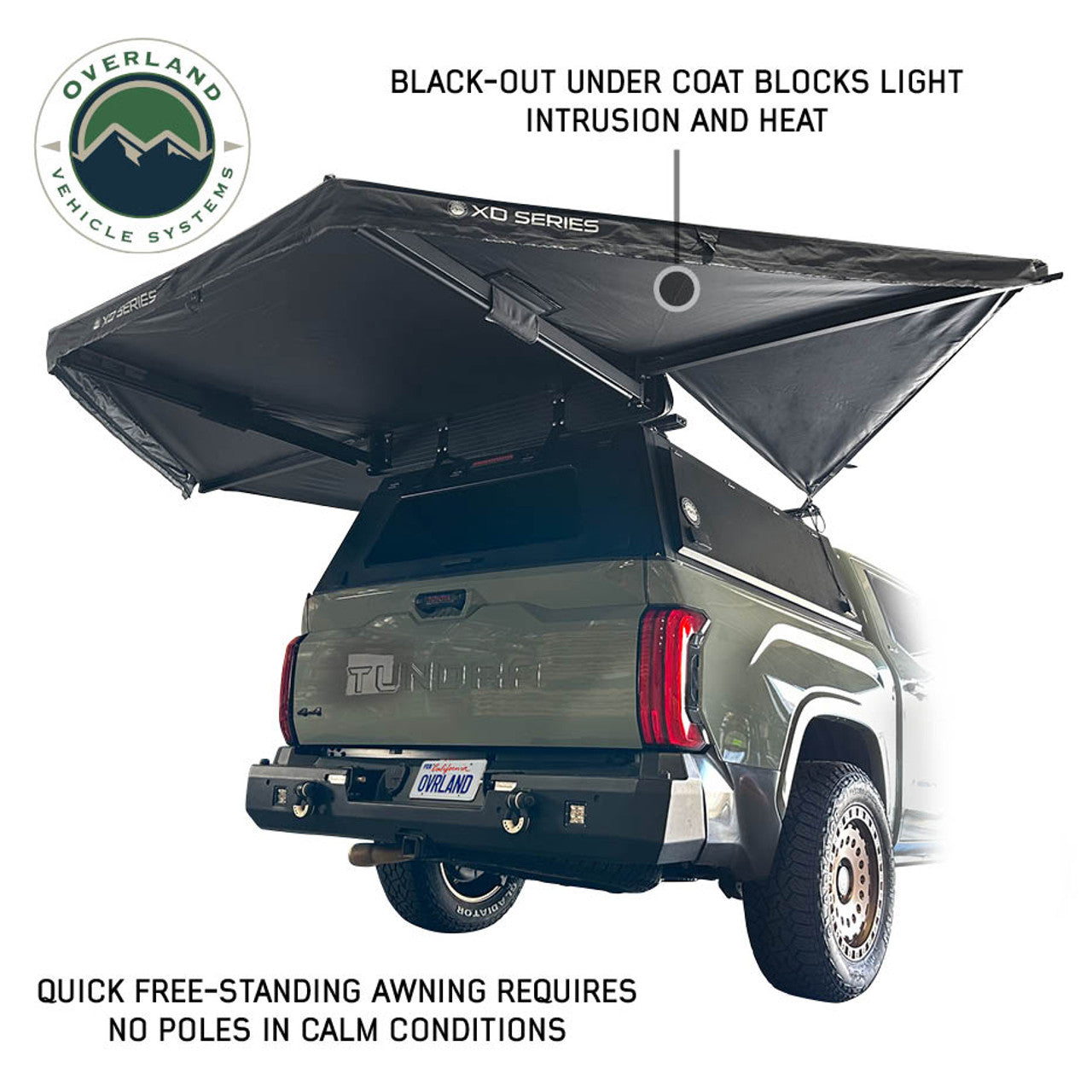 XD Nomadic 315 Degree Awning - Black Fabric and Travel Cover