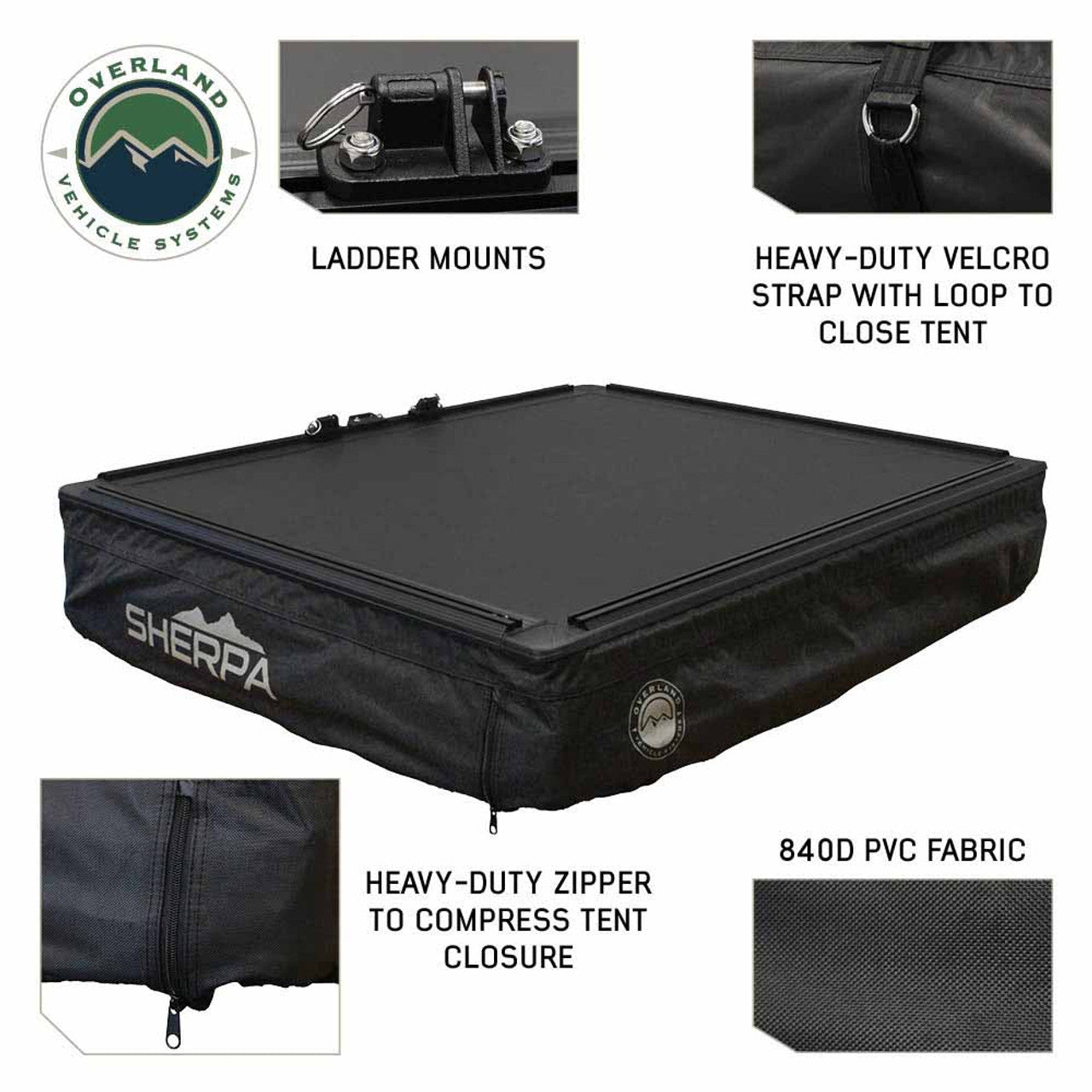 XD Sherpa Hybrid Soft Shell Roof Top Tent, Blue Body & Black Rainfly