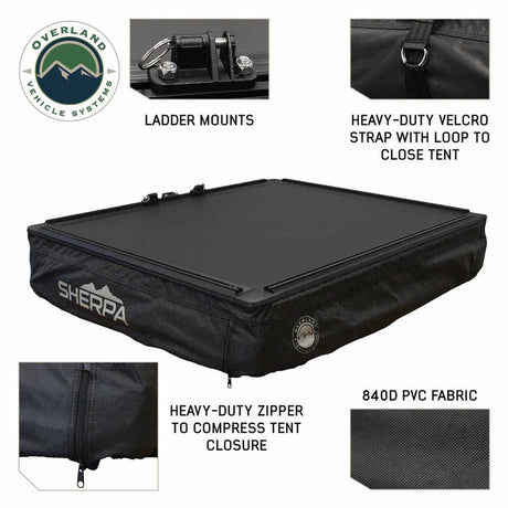 XD Sherpa Hybrid Soft Shell Roof Top Tent, Blue Body & Black Rainfly