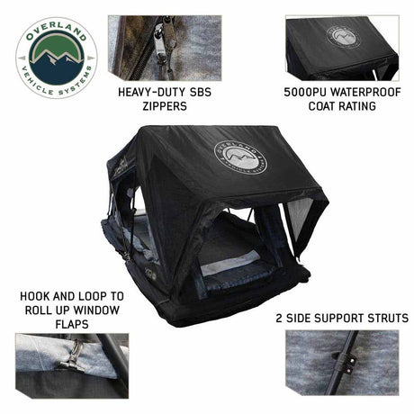 XD Sherpa Hybrid Soft Shell Roof Top Tent, Blue Body & Black Rainfly