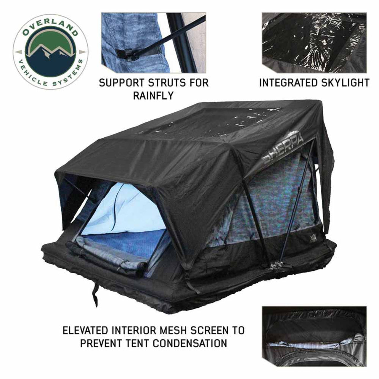XD Sherpa Hybrid Soft Shell Roof Top Tent, Blue Body & Black Rainfly