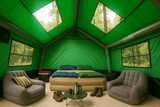 All-Season Inflatable Family Canvas Cabin Tent — 6 to 8 Person (Hunter & Camper Edition)