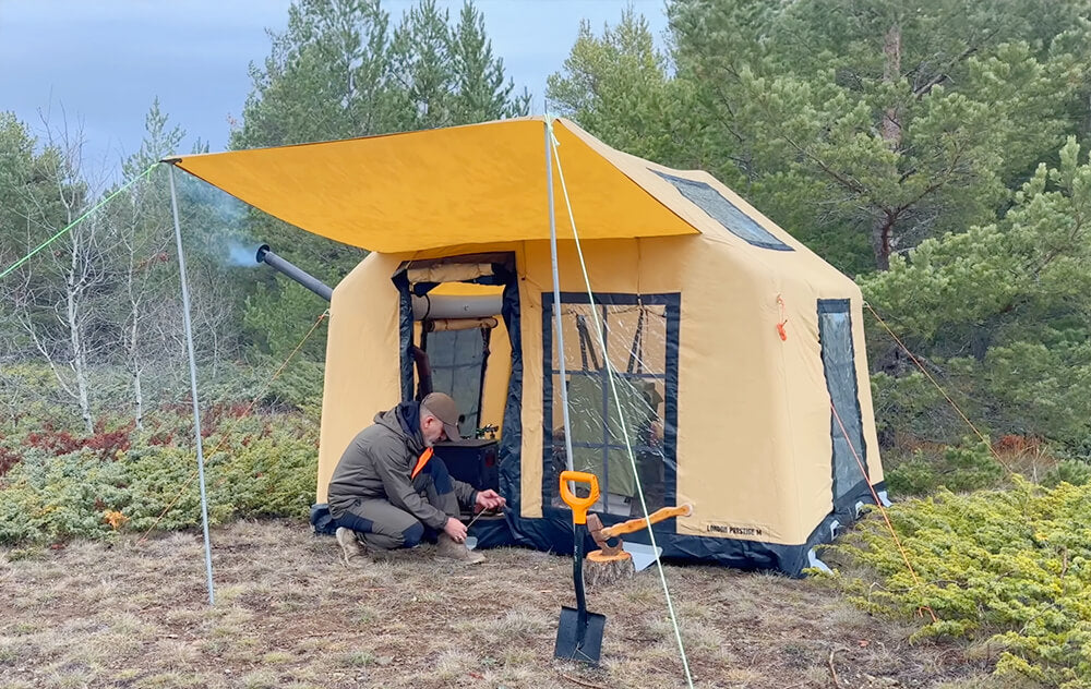 London Prestige Plus Premium Inflatable All-Season Camping Tent — 4–6 Person Family Cabin